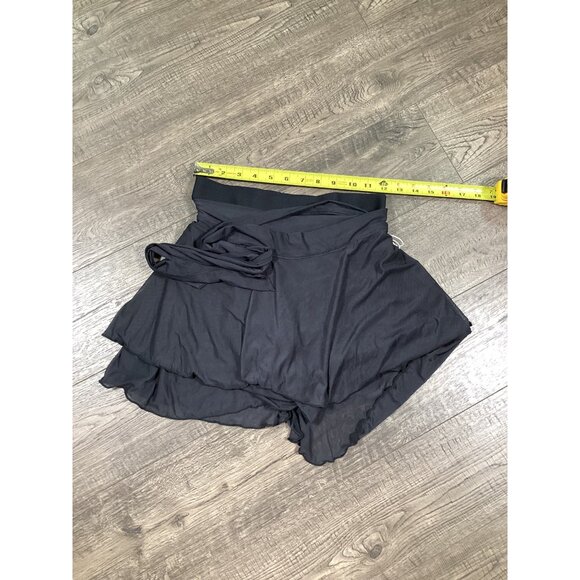 Logilates Womens Dance Studio Wrap Skort XS Black Double Layered Athletic NWT - Picture 4 of 7